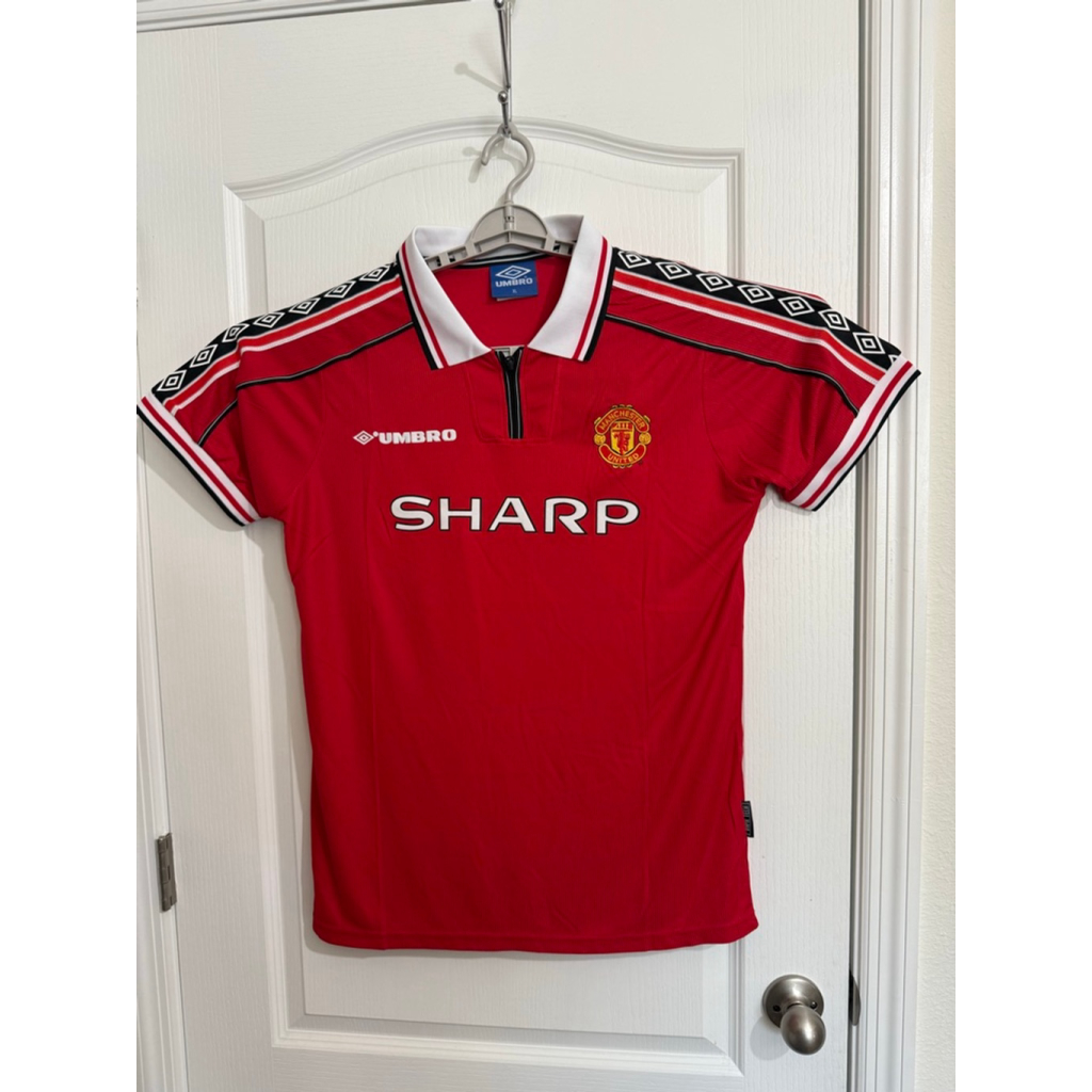 Umbro Jersey Xl Red Manchester United David Beckham #7 1998-2000 Home Jersey